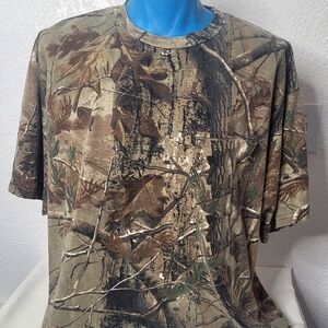 Brown and Green Camouflage Short Sleeve Tee